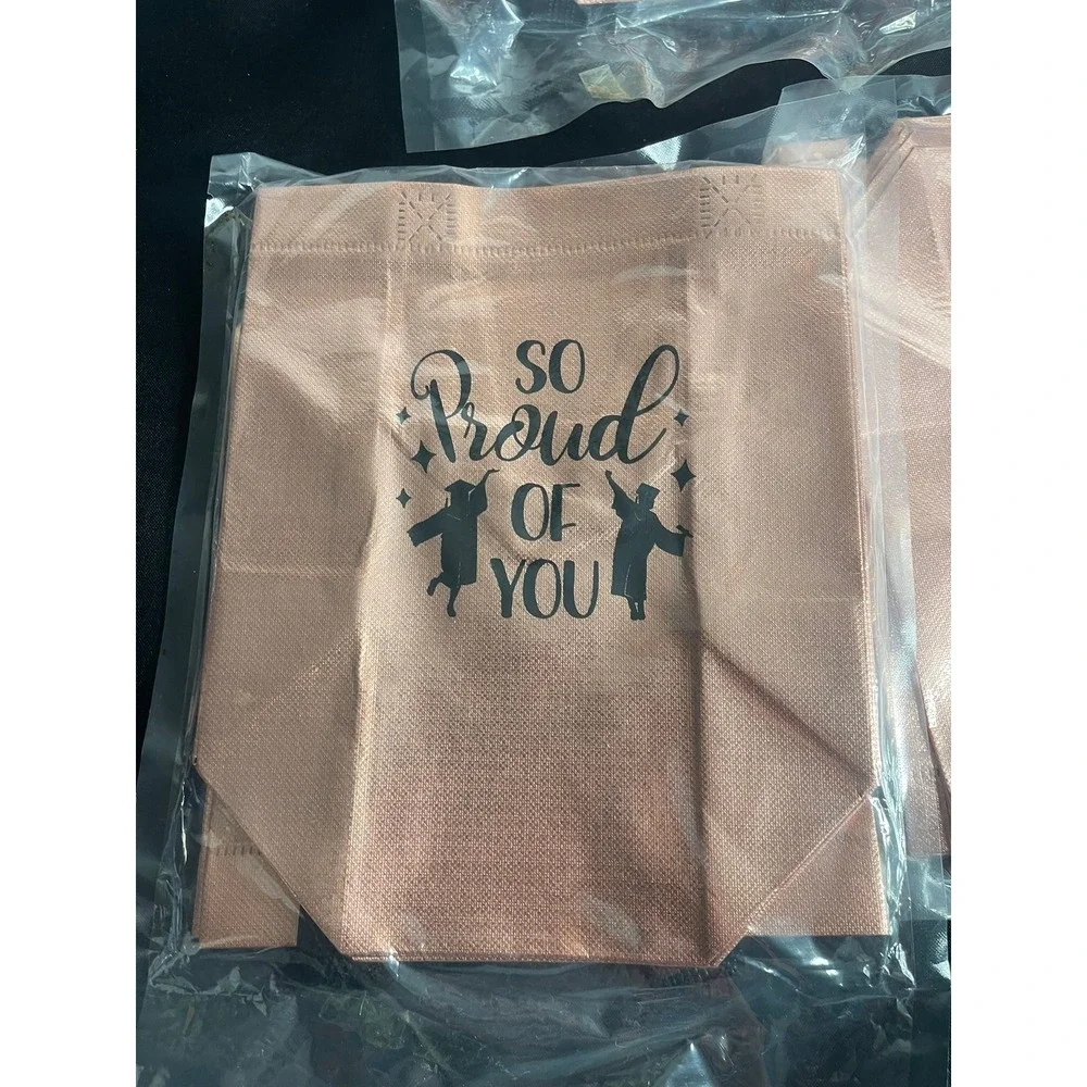 24pc Graduation Gift Bag Rose Gold‎ So Proud Of You Metallic Party Favors